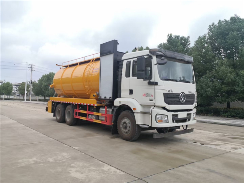 大型環衛車中的佼佼者：陜汽德龍新M300前四后八國六22方清洗吸污車帶副發