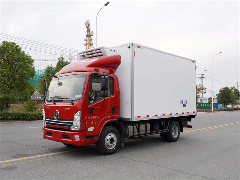 國(guó)六陜汽德龍4.2米端藍(lán)牌冷藏車